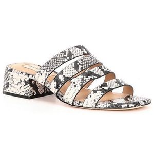 Antonio Melani Snake Python Strappy Mules Sandals